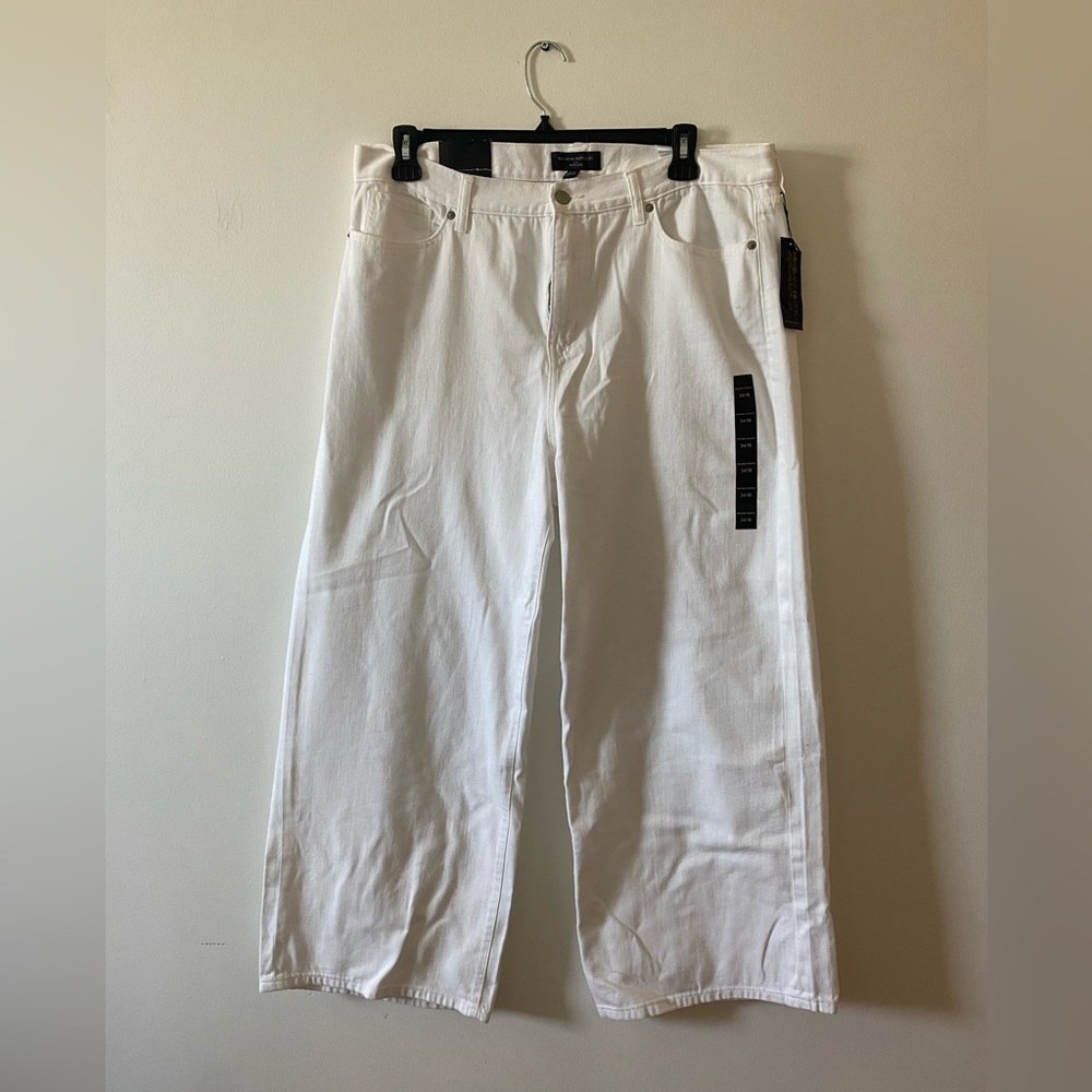 Nwt Banana Republic Plus Size White Wide Leg Jean Size 18